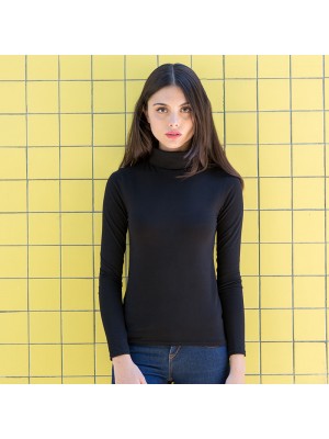 Plain top Women's feel good roll neck SF 165 GSM